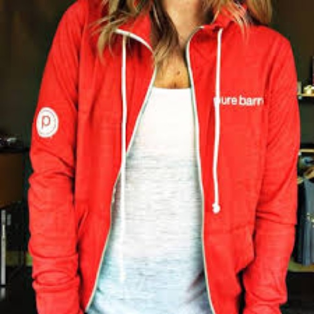 EUC Pure Barre zip up hoodie